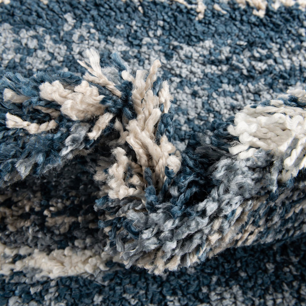 Tranquil Tides Shag Collection Area Rug - Marina Rectangle Blue  lifestyle 28