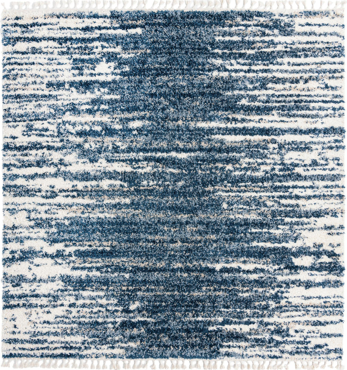 Tranquil Tides Shag Collection Area Rug - Marina Square Blue  lifestyle 37