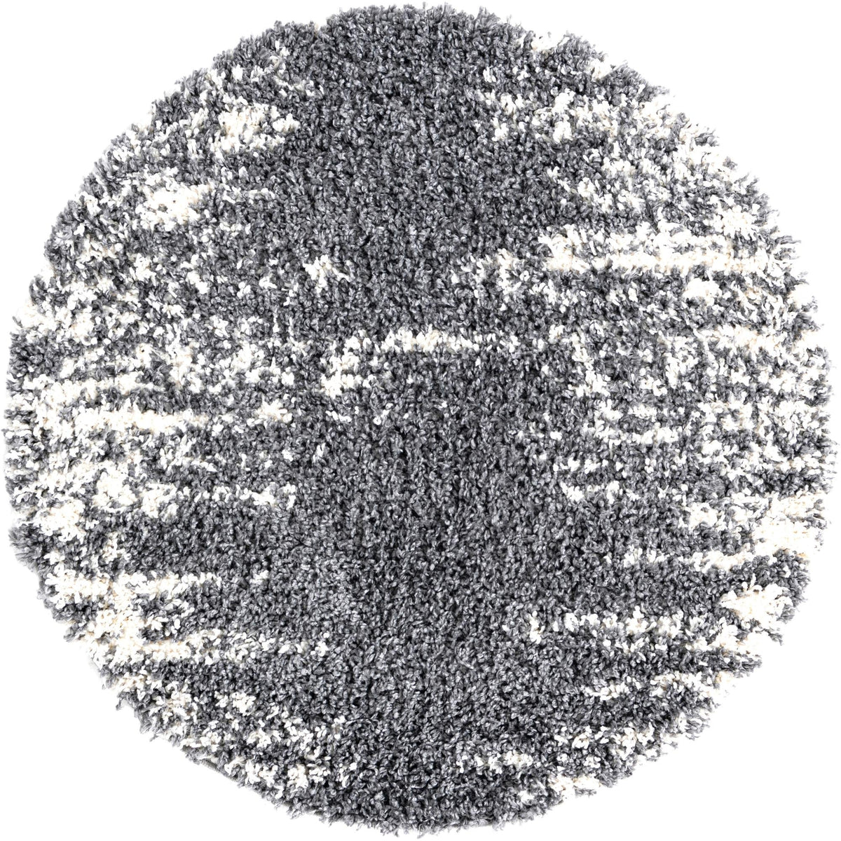 Tranquil Tides Shag Collection Area Rug - Marina Round Gray  lifestyle 32