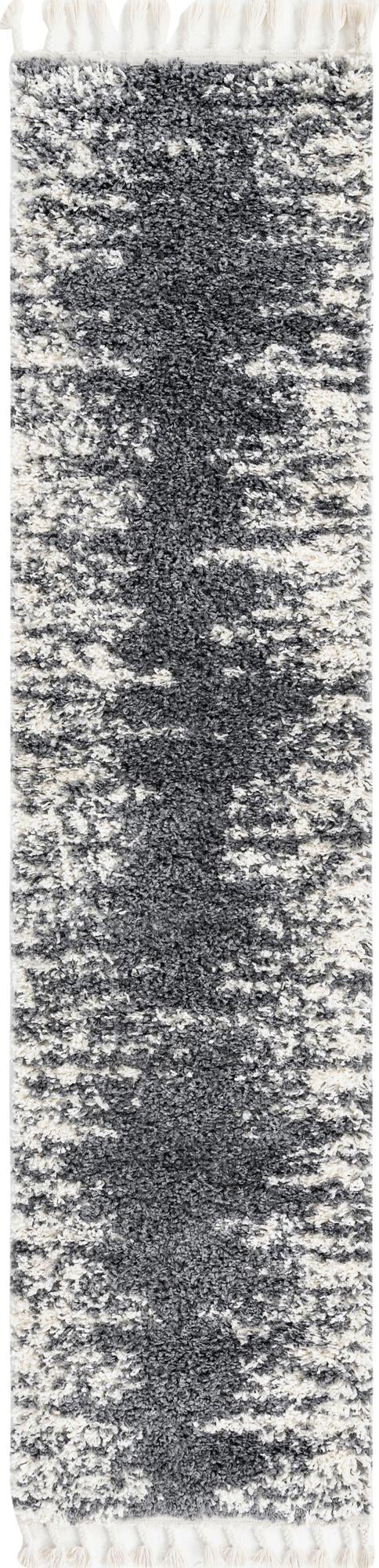 Tranquil Tides Shag Collection Area Rug - Marina Runner Gray  lifestyle 35