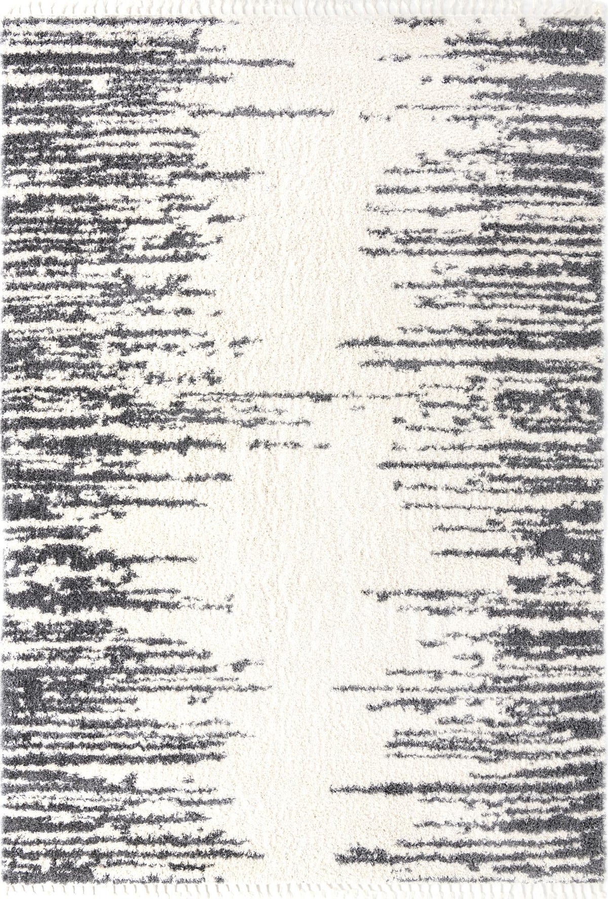 Tranquil Tides Shag Collection Area Rug - Marina Rectangle White Main