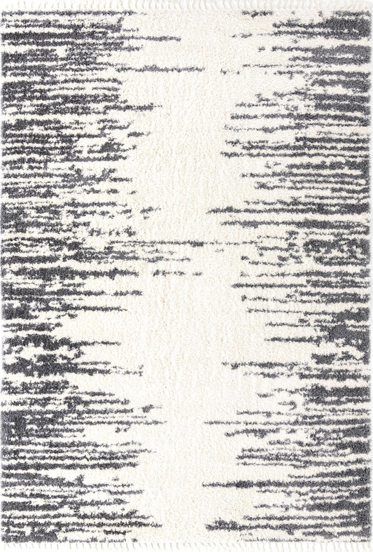 Tranquil Tides Shag Collection Area Rug - Marina Rectangle White Main