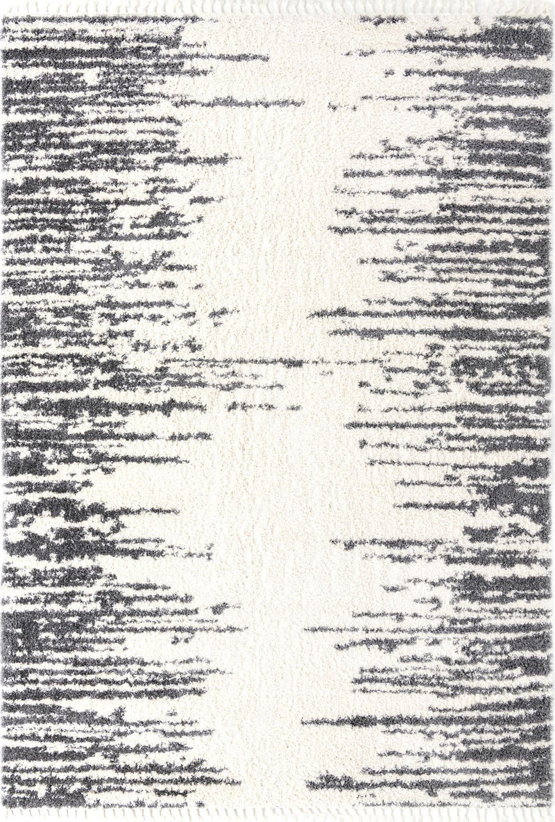 Tranquil Tides Shag Collection Area Rug - Marina Rectangle White Main