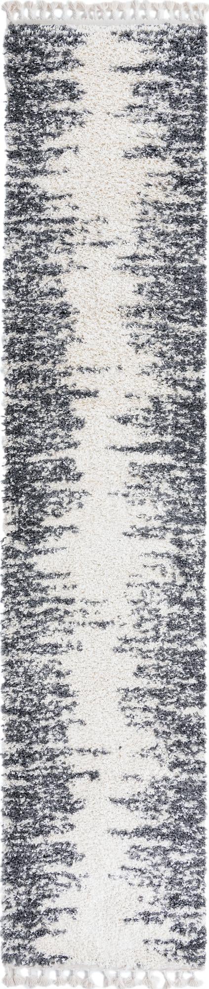 Tranquil Tides Shag Collection Area Rug - Marina Runner White  lifestyle 30