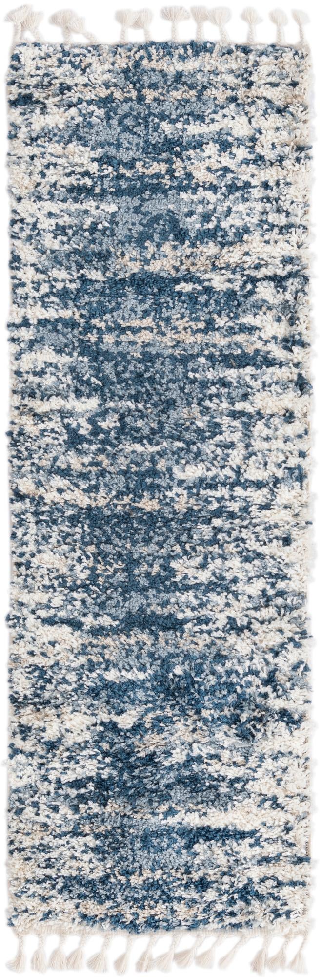 Tranquil Tides Shag Collection Area Rug -  Azure Runner Blue  lifestyle 77