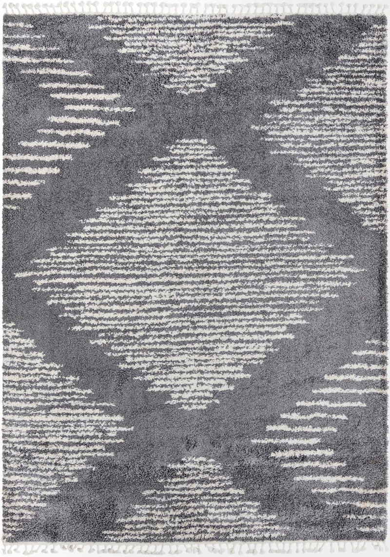 Tranquil Tides Shag Collection Area Rug -  Azure Rectangle Gray  lifestyle 5