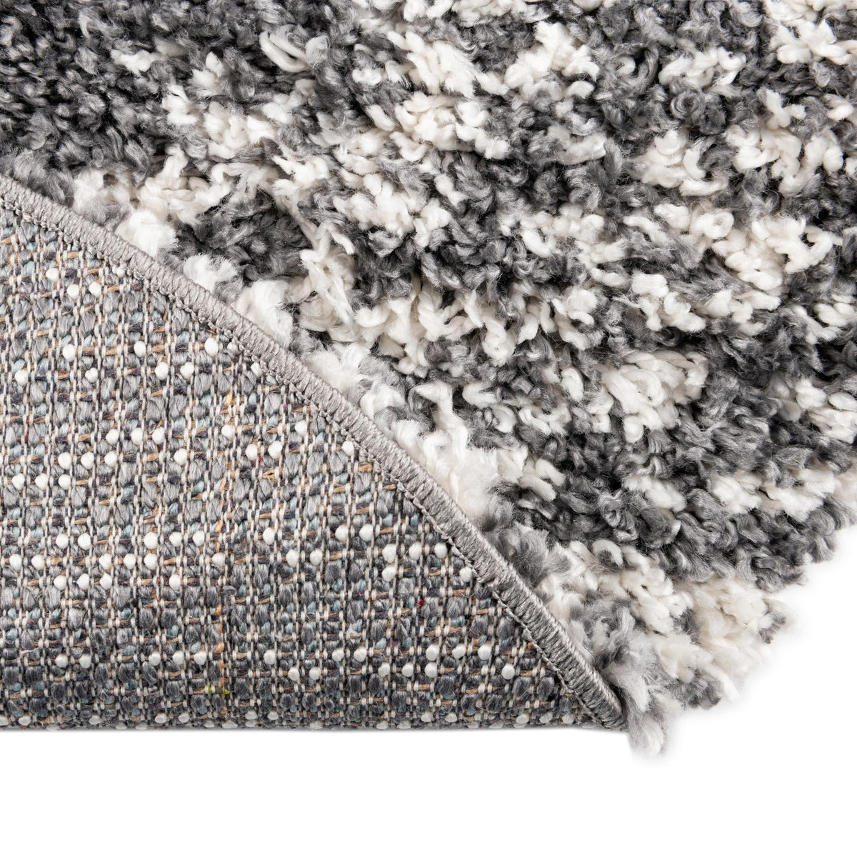 Tranquil Tides Shag Collection Area Rug -  Azure Round Gray  lifestyle 175