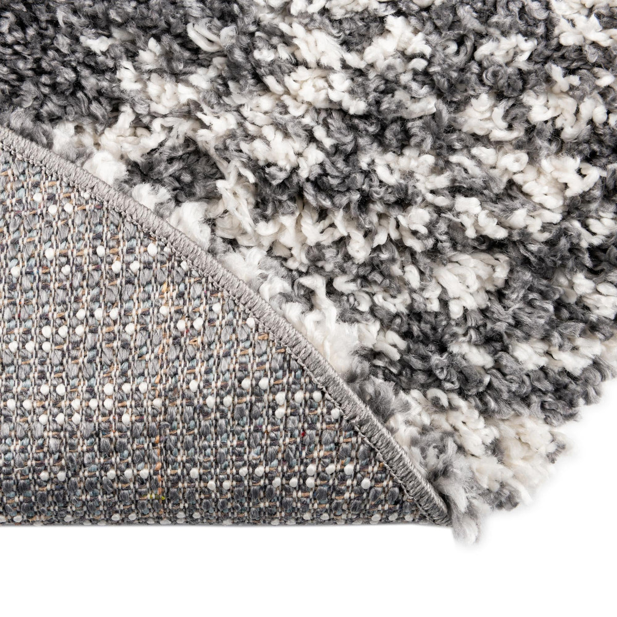 Tranquil Tides Shag Collection Area Rug -  Azure Round Gray  lifestyle 176