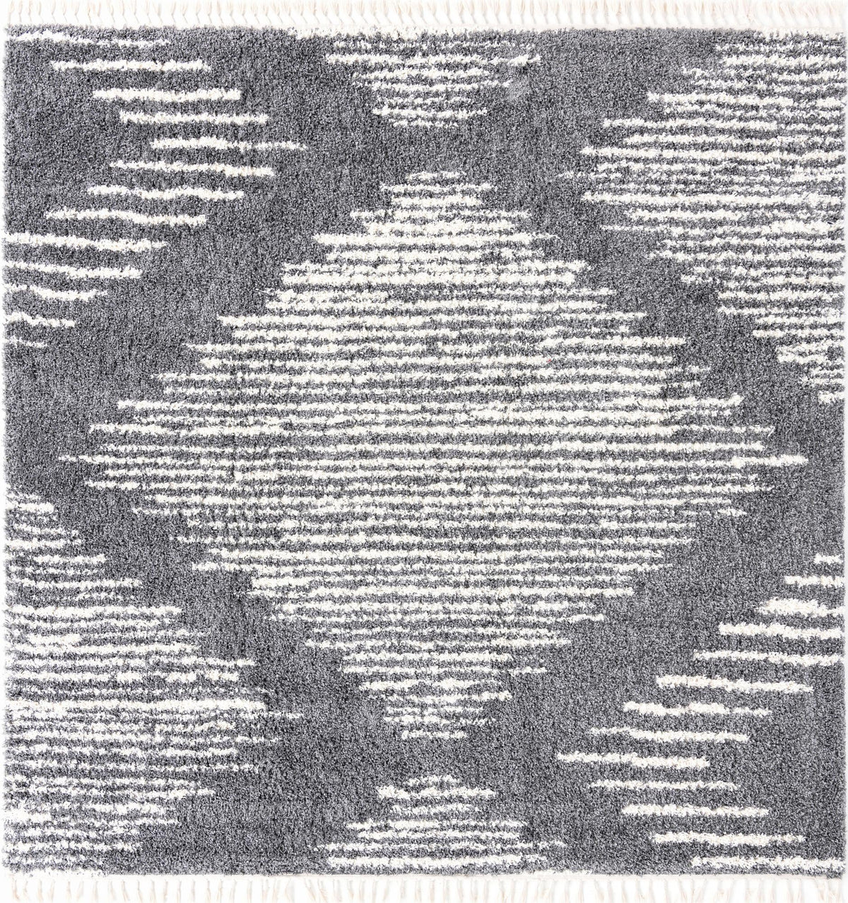 Tranquil Tides Shag Collection Area Rug -  Azure Square Gray  lifestyle 30