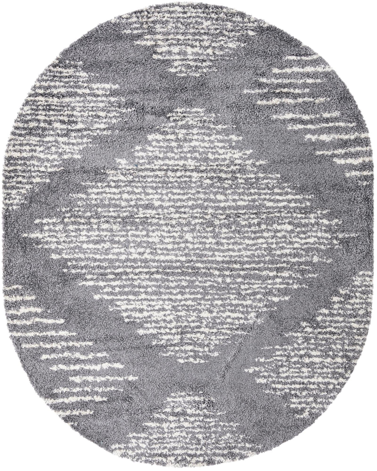 Tranquil Tides Shag Collection Area Rug -  Azure Oval Gray  lifestyle 31