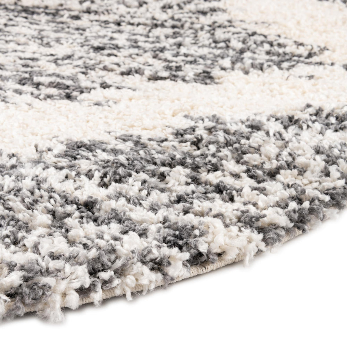 Tranquil Tides Shag Collection Area Rug -  Azure Round White  lifestyle 71