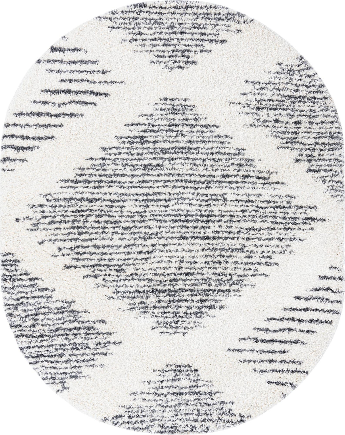 Tranquil Tides Shag Collection Area Rug -  Azure Oval White  lifestyle 75