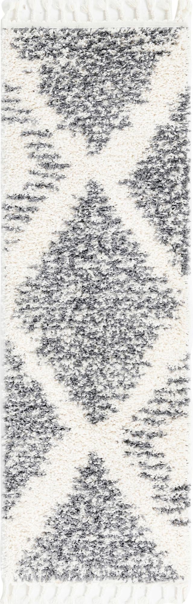 Tranquil Tides Shag Collection Area Rug -  Azure Runner White  lifestyle 79
