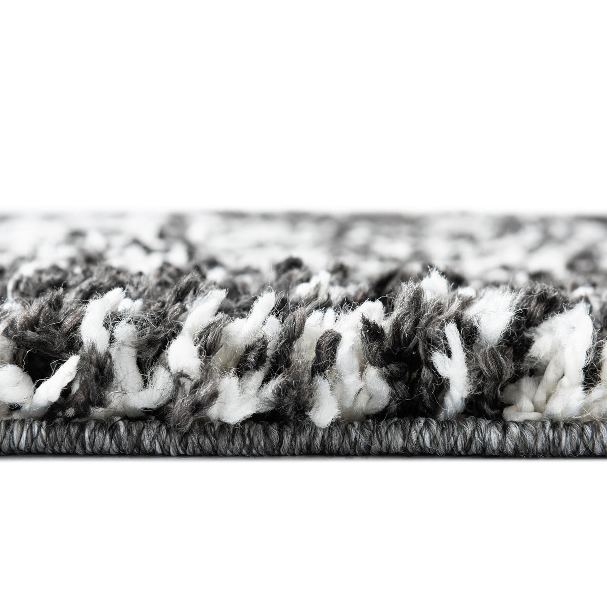 Tranquil Tides Shag Collection Area Rug -  Azure Rectangle Black and White  lifestyle 11