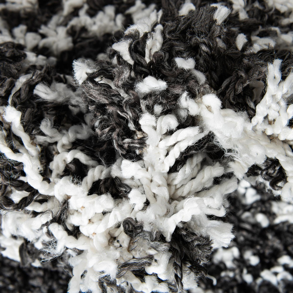 Tranquil Tides Shag Collection Area Rug -  Azure Rectangle Black and White  lifestyle 20