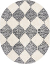 Tranquil Tides Shag Collection Area Rug -  Pebble Oval White  lifestyle 38