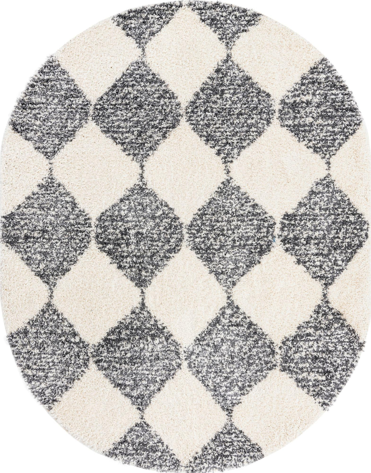 Tranquil Tides Shag Collection Area Rug -  Pebble Oval White  lifestyle 38