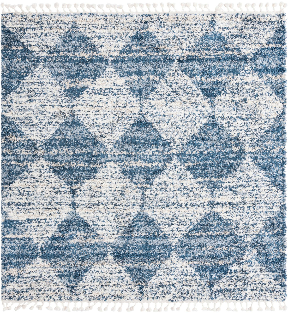 Tranquil Tides Shag Collection Area Rug -  Pebble Square Blue  lifestyle 51