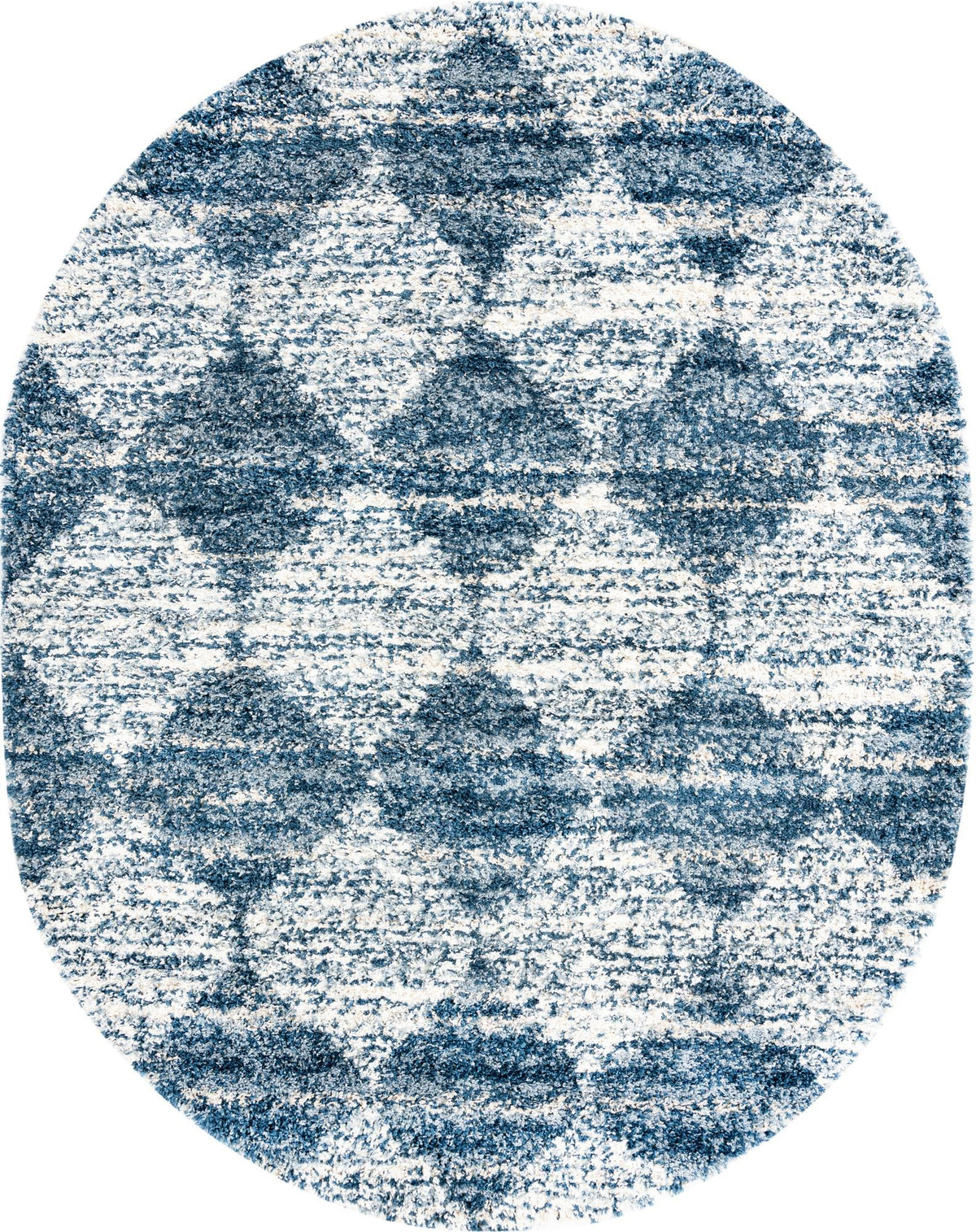 Tranquil Tides Shag Collection Area Rug -  Pebble Oval Blue  lifestyle 52