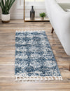 Tranquil Tides Shag Collection Area Rug -  Pebble Runner Blue  lifestyle 64