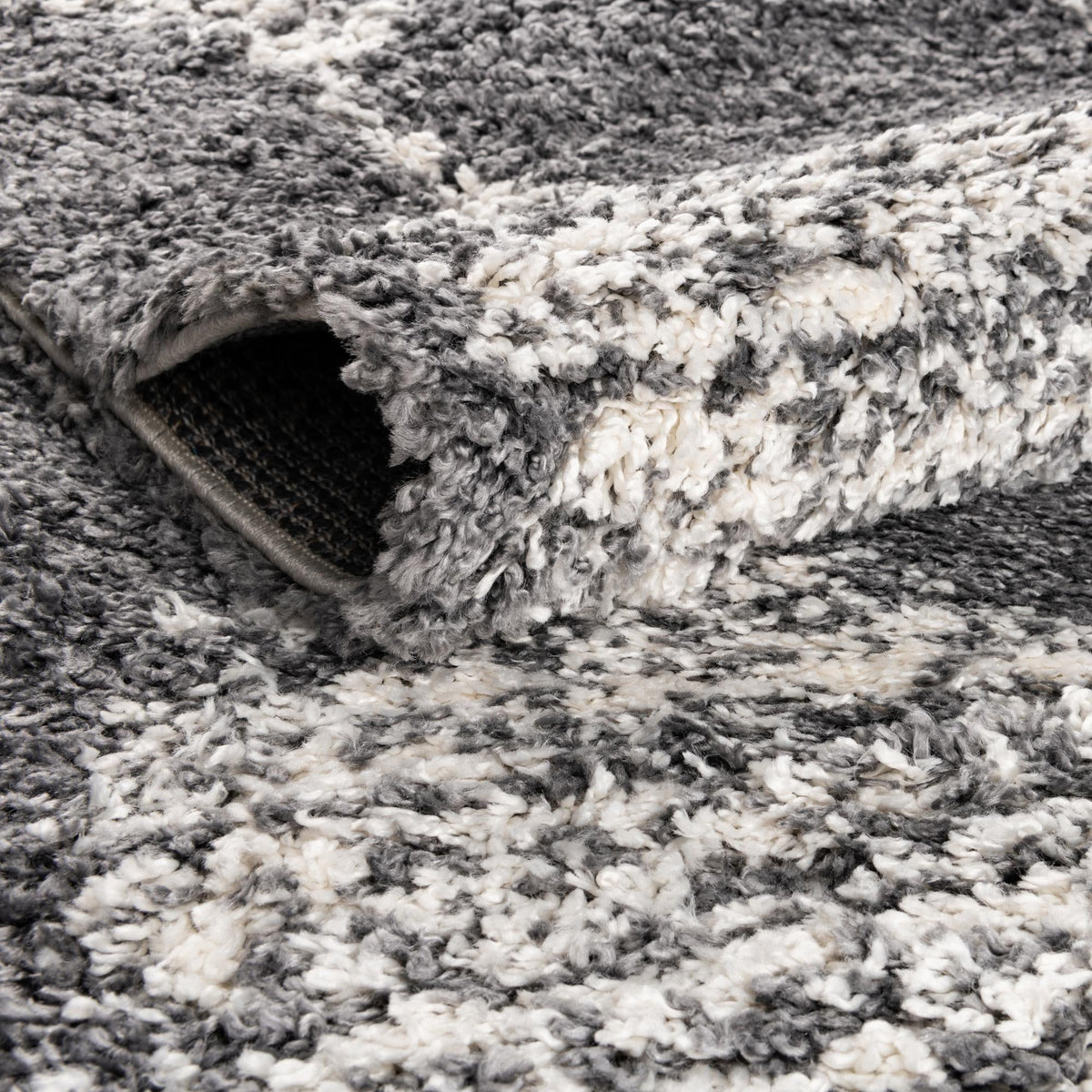 Tranquil Tides Shag Collection Area Rug -  Pebble Rectangle Gray  lifestyle 15
