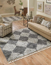 Tranquil Tides Shag Collection Area Rug -  Pebble Square Gray  lifestyle 47