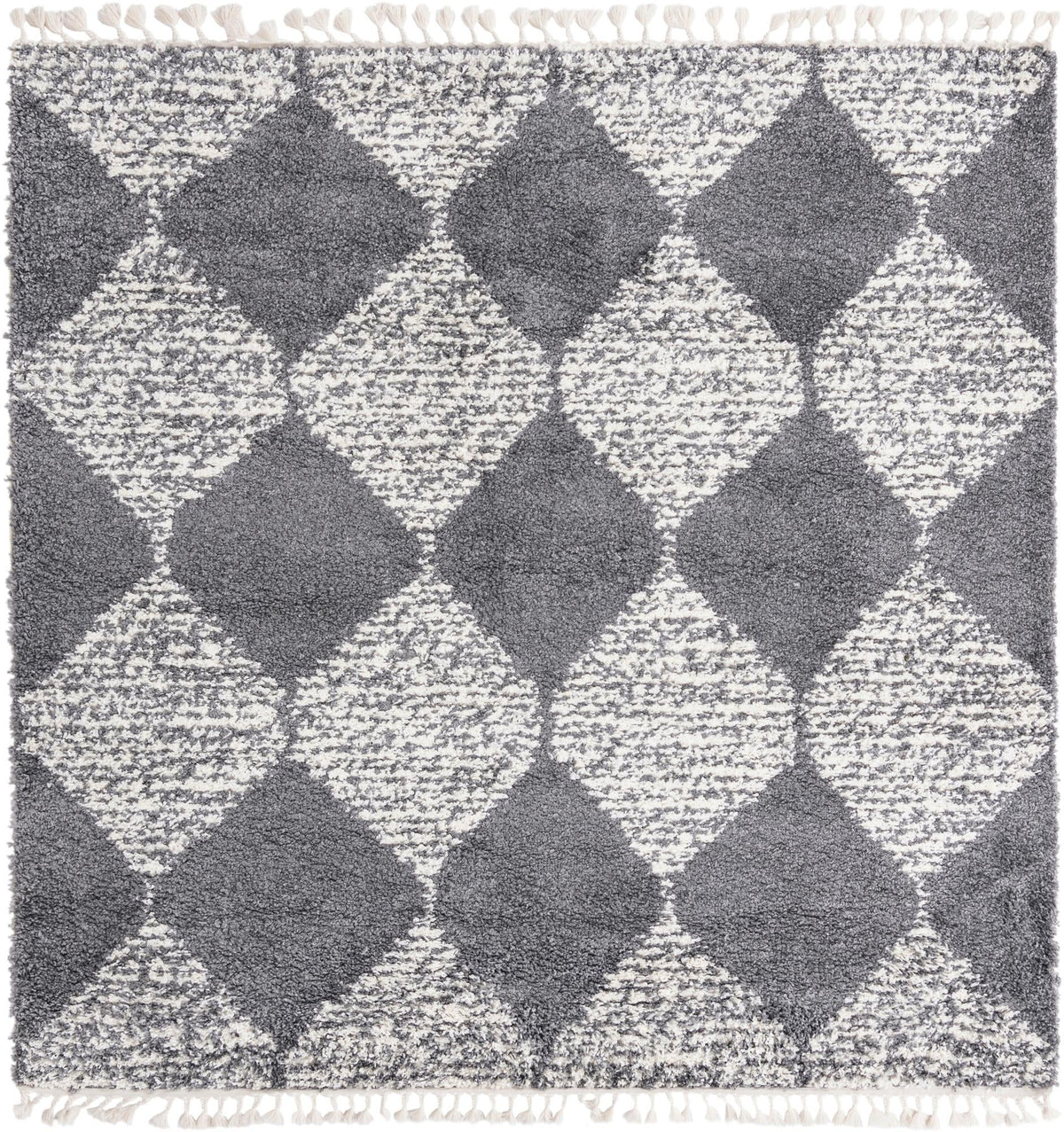 Tranquil Tides Shag Collection Area Rug -  Pebble Square Gray  lifestyle 40
