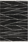 Tranquil Tides Shag Collection Area Rug -  Frost Rectangle Black and White  lifestyle 3