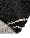 Tranquil Tides Shag Collection Area Rug -  Frost Oval Black and White  lifestyle 84