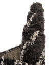 Tranquil Tides Shag Collection Area Rug -  Frost Oval Black and White  lifestyle 94