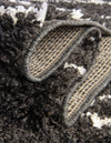Tranquil Tides Shag Collection Area Rug -  Frost Oval Black and White  lifestyle 104