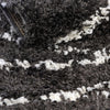 Tranquil Tides Shag Collection Area Rug -  Frost Runner Black and White  lifestyle 61