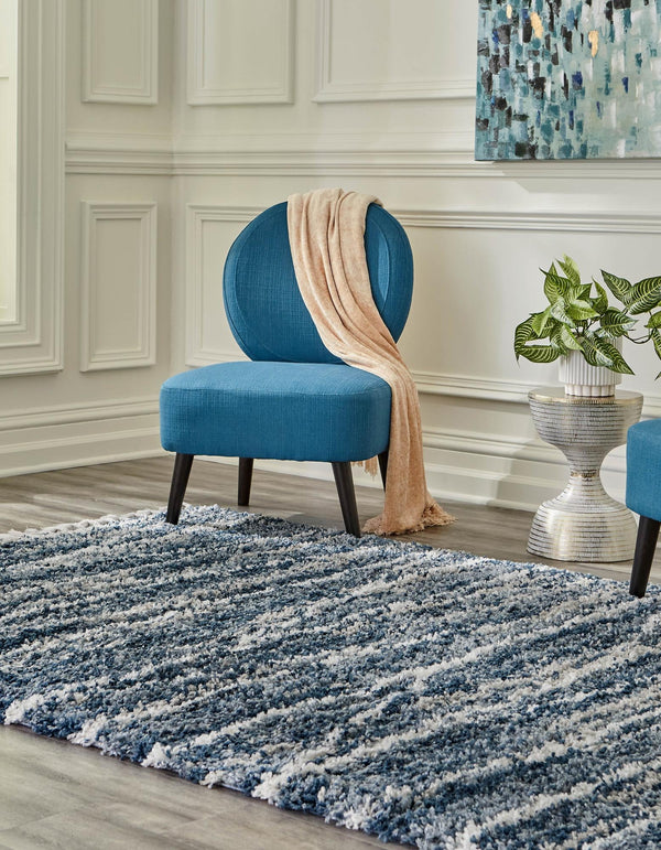 Tranquil Tides Shag Collection Area Rug -  Frost Rectangle Blue  lifestyle 5