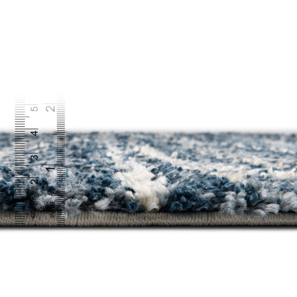 Tranquil Tides Shag Collection Area Rug -  Frost Rectangle Blue  lifestyle 7
