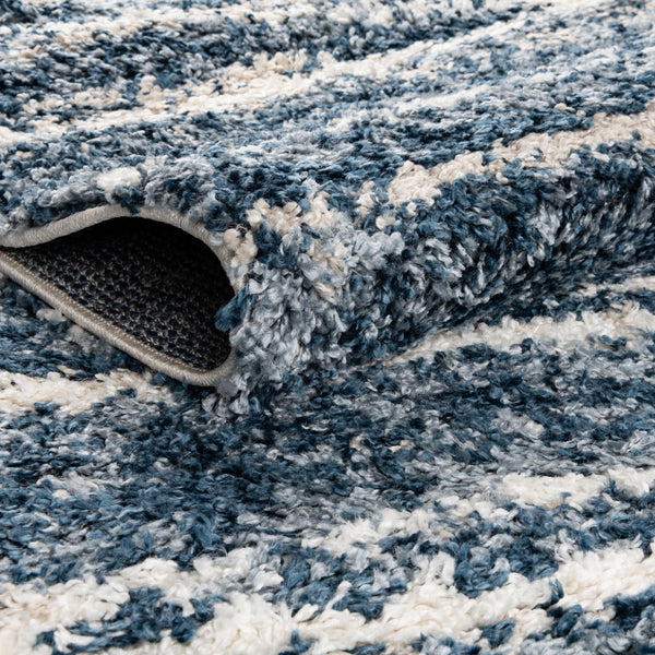 Tranquil Tides Shag Collection Area Rug -  Frost Rectangle Blue  lifestyle 9