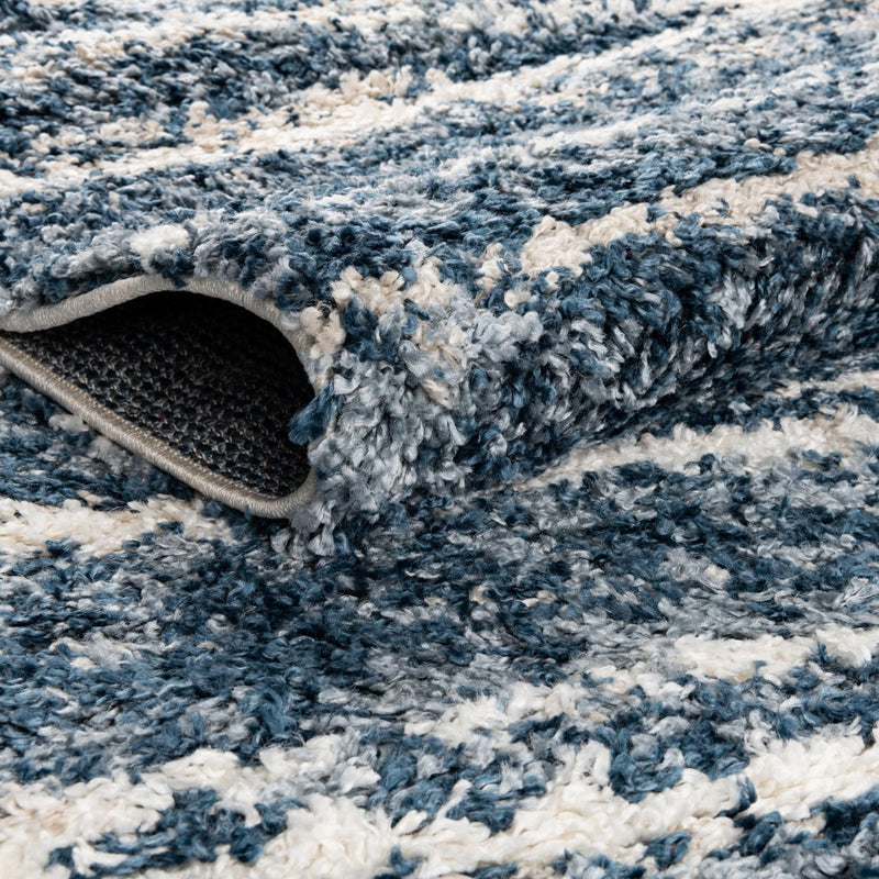 Tranquil Tides Shag Collection Area Rug -  Frost Rectangle Blue  lifestyle 9