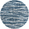 Tranquil Tides Shag Collection Area Rug -  Frost Round Blue  lifestyle 24