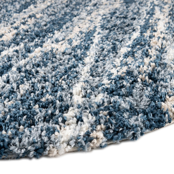 Tranquil Tides Shag Collection Area Rug -  Frost Round Blue  lifestyle 62