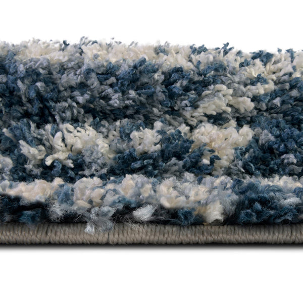 Tranquil Tides Shag Collection Area Rug -  Frost Round Blue  lifestyle 106
