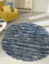 Tranquil Tides Shag Collection Area Rug -  Frost Oval Blue  lifestyle 33