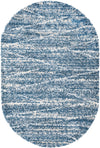 Tranquil Tides Shag Collection Area Rug -  Frost Oval Blue  lifestyle 25