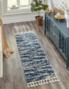 Tranquil Tides Shag Collection Area Rug -  Frost Runner Blue  lifestyle 49