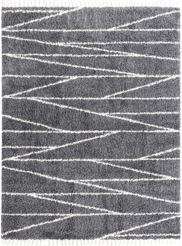 Tranquil Tides Shag Collection Area Rug -  Frost Rectangle Gray  lifestyle 2