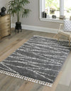 Tranquil Tides Shag Collection Area Rug -  Frost Rectangle Gray  lifestyle 4