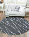 Tranquil Tides Shag Collection Area Rug -  Frost Round Gray  lifestyle 34
