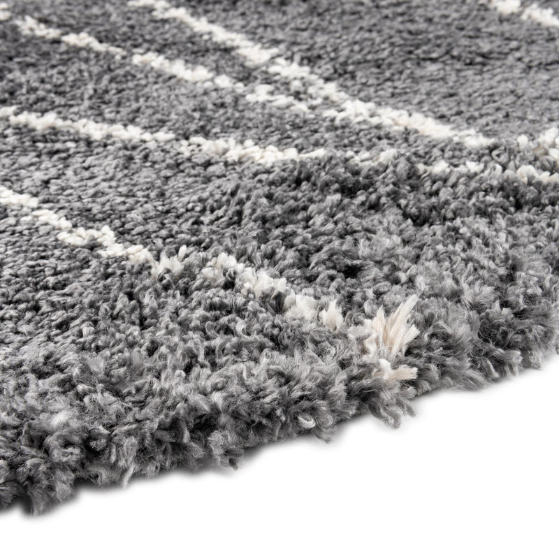 Tranquil Tides Shag Collection Area Rug -  Frost Round Gray  lifestyle 64