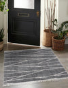 Tranquil Tides Shag Collection Area Rug -  Frost Square Gray  lifestyle 35