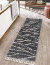 Tranquil Tides Shag Collection Area Rug -  Frost Runner Gray  lifestyle 36