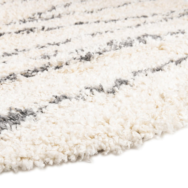 Tranquil Tides Shag Collection Area Rug -  Frost Round White  lifestyle 81