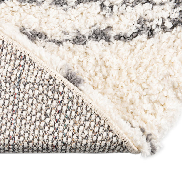 Tranquil Tides Shag Collection Area Rug -  Frost Round White  lifestyle 91